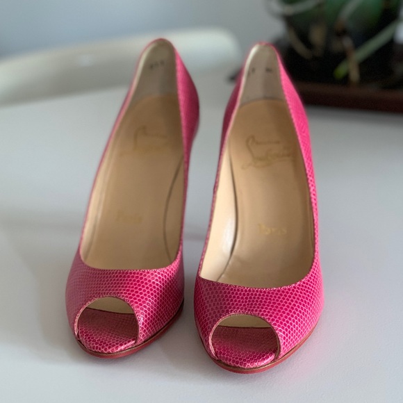 Louboutin pink lizard You You pump 36 - Picture 1 of 4